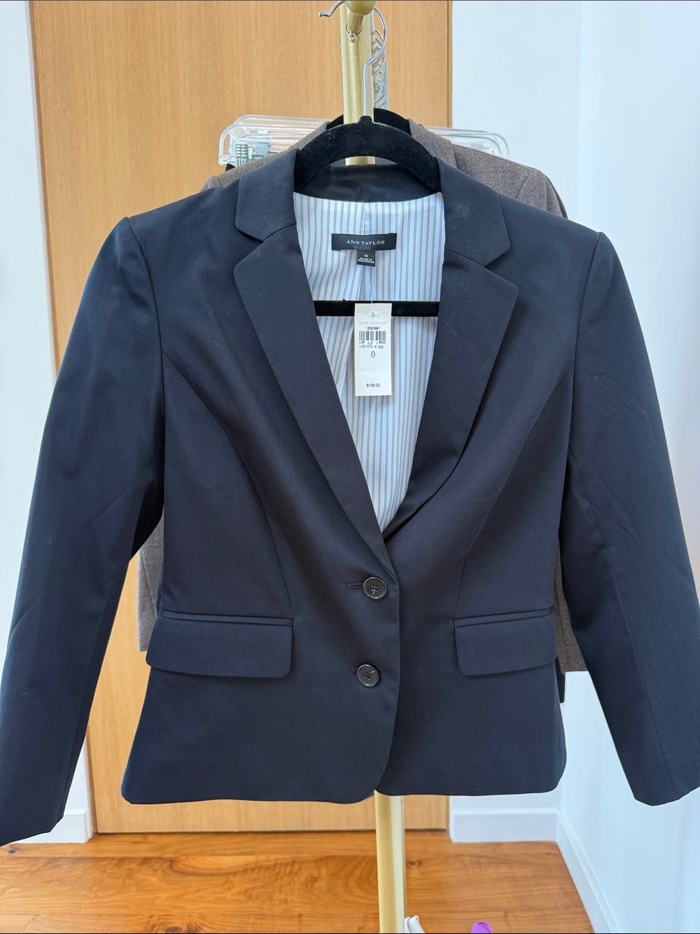 NWT Ann Taylor Classic Black Two-Button Blazer